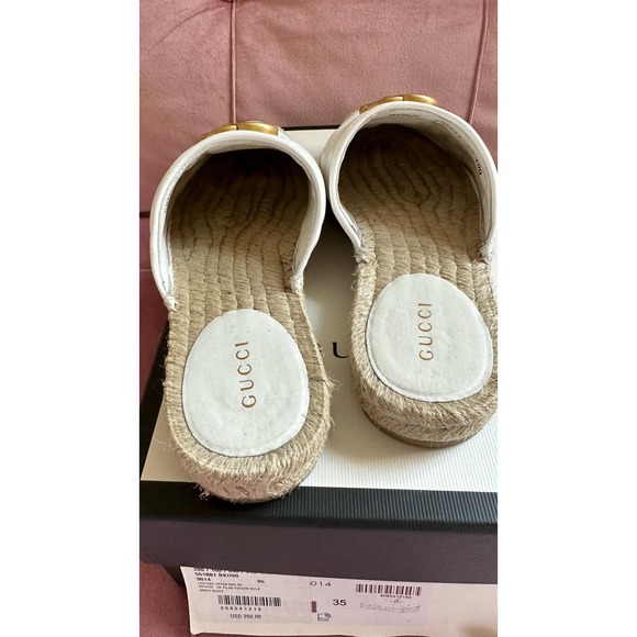 Gucci GG Marmont Matelasse White Espadrilles - Picture 10 of 16